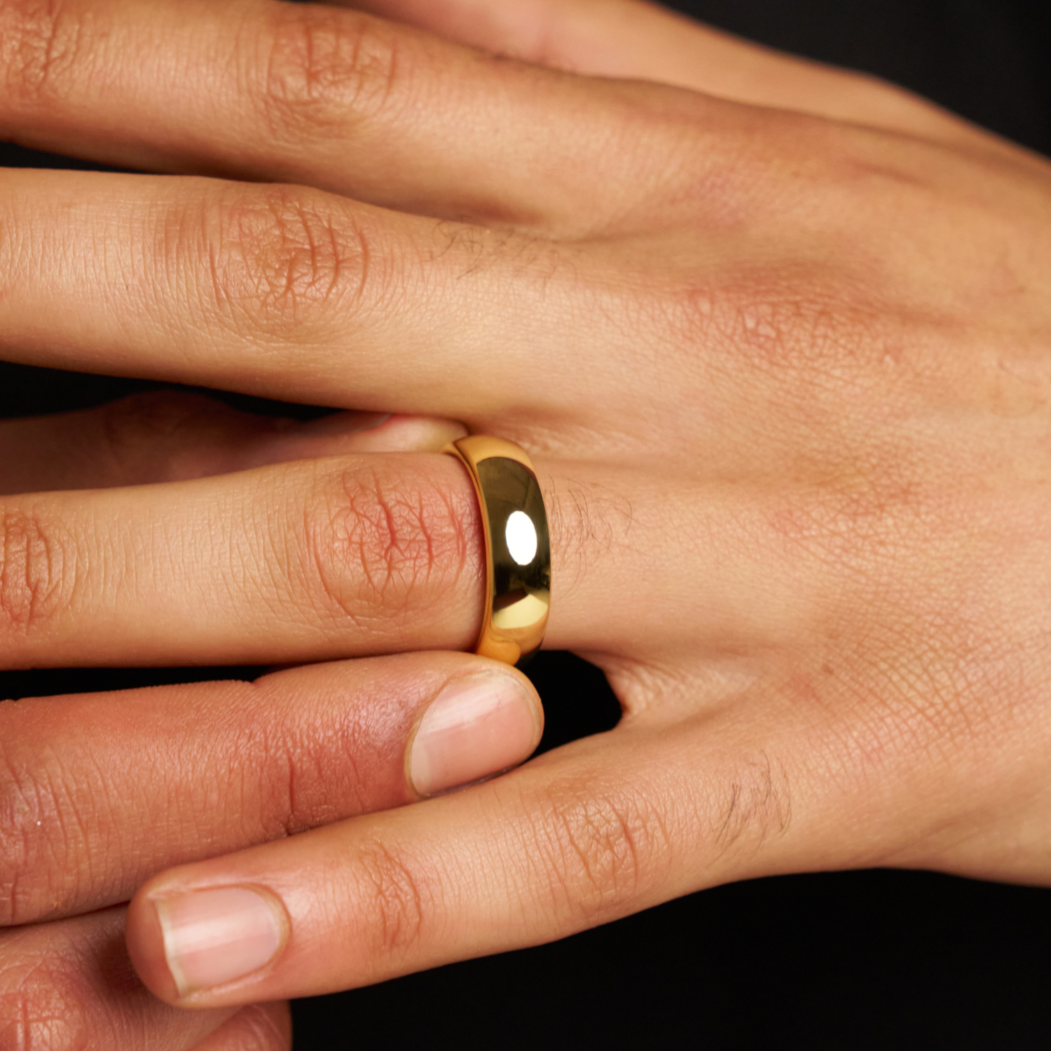 Rounded Wedding Ring (18ct Gold) 7mm