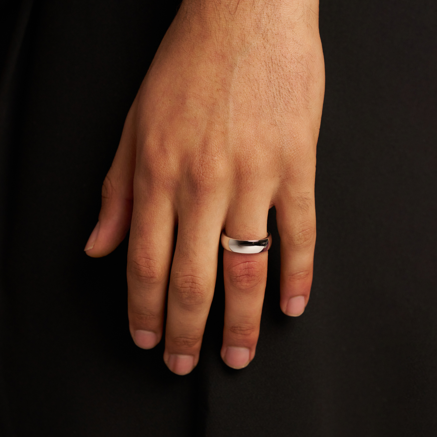 Rounded Wedding Ring (Silver) 7mm