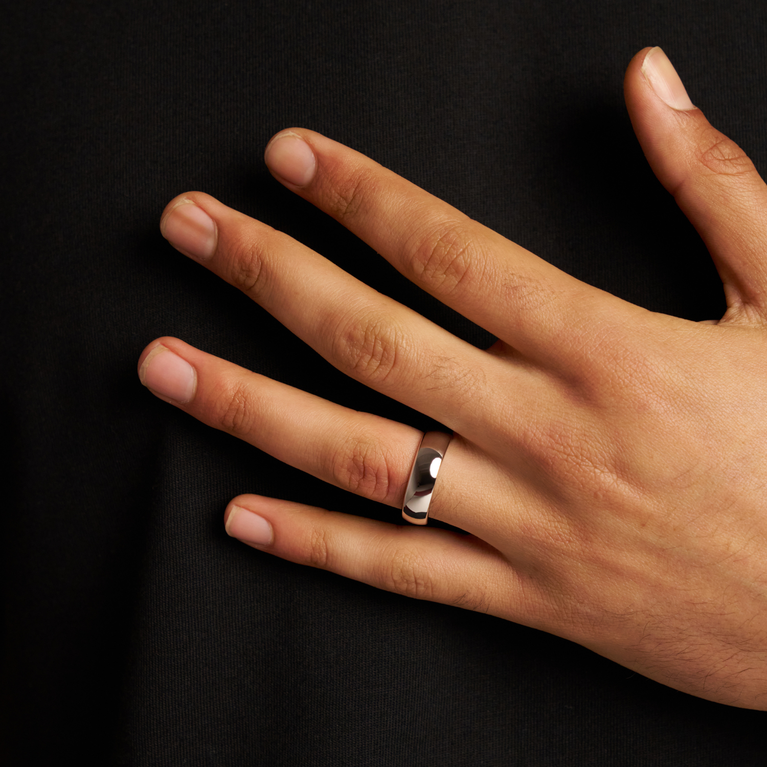 Rounded Wedding Ring (Silver) 7mm