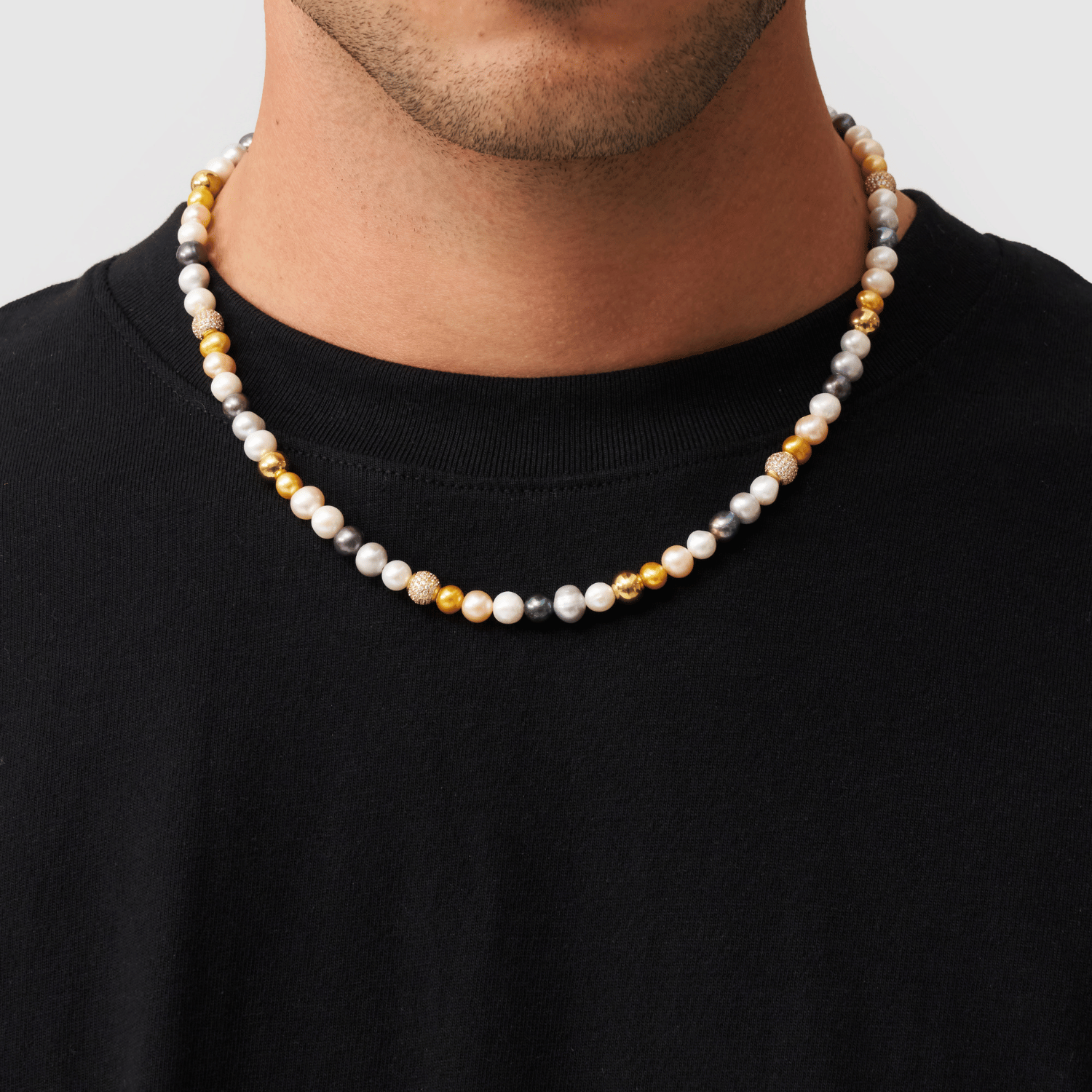 Rocco Real Pearl Necklace (Gold)