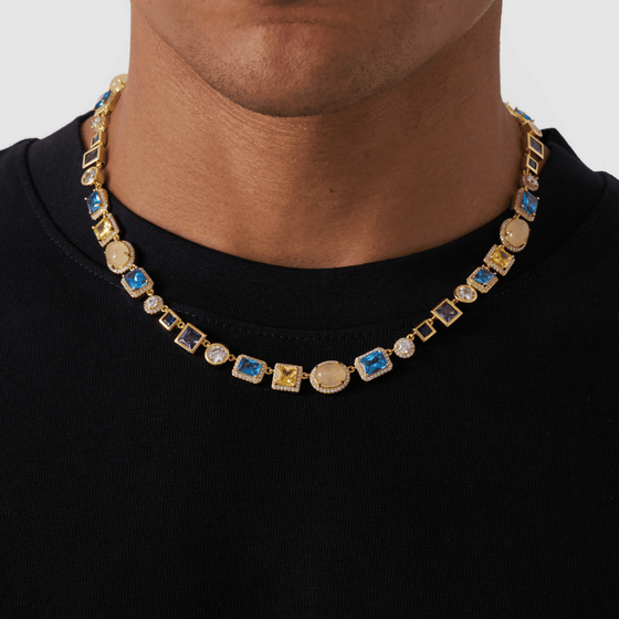 Saphir-Edelsteinkette (Gold)