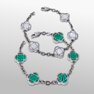 White / Malachite