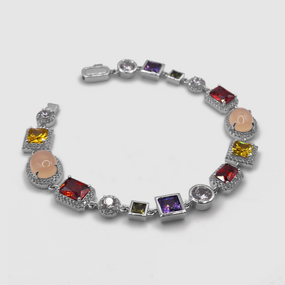 Bracelet de pierres précieuses (argent)