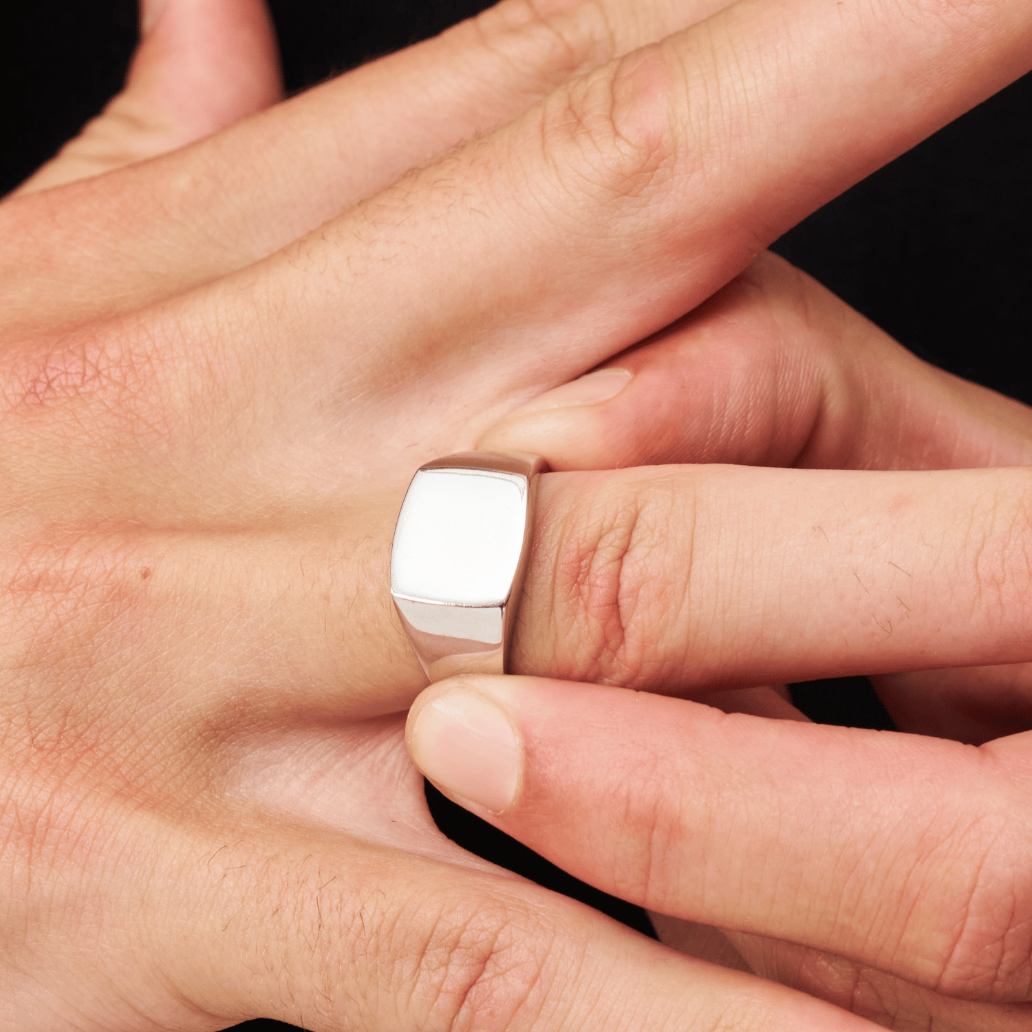 CRAFTD London クラフトロンドン 指輪 SQUARE SIGNET RING Square Signet Ring (Silver)