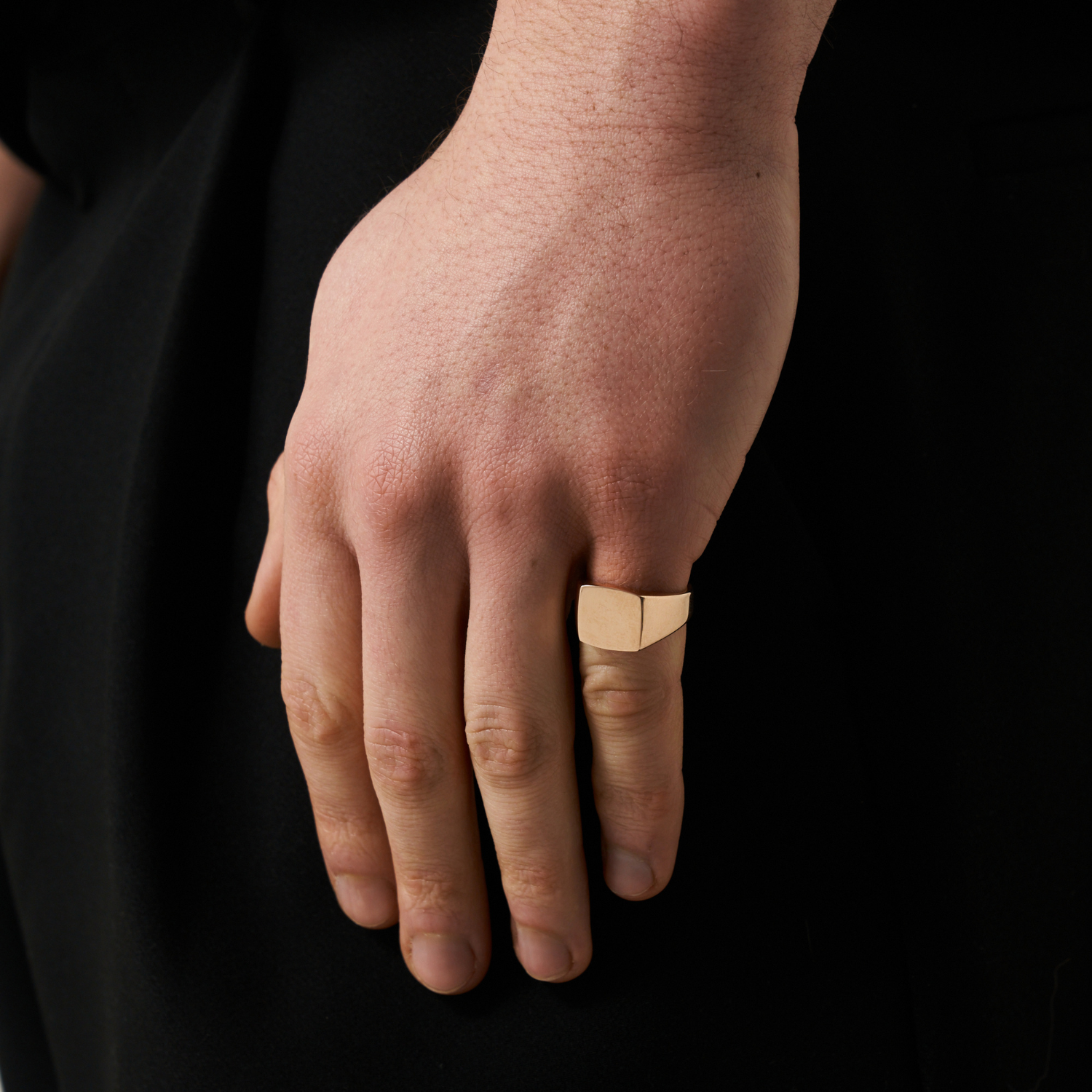 送税込【CRAFTD London】Square Signet Ring (Rose Gold) 国内発 Square Signet Ring (Rose Gold)