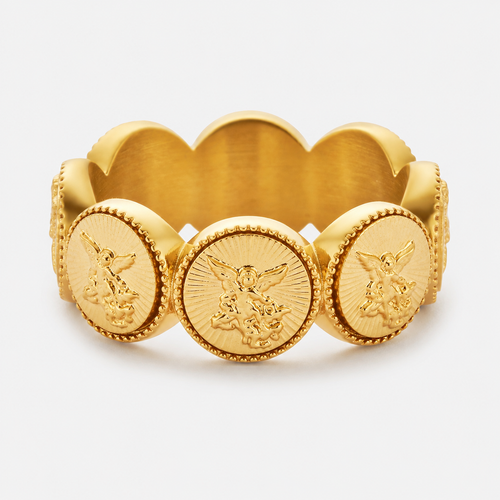 St Michael Band Ring (Gold)