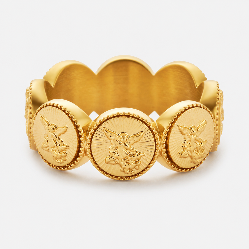 St Michael Band Ring (Gold)