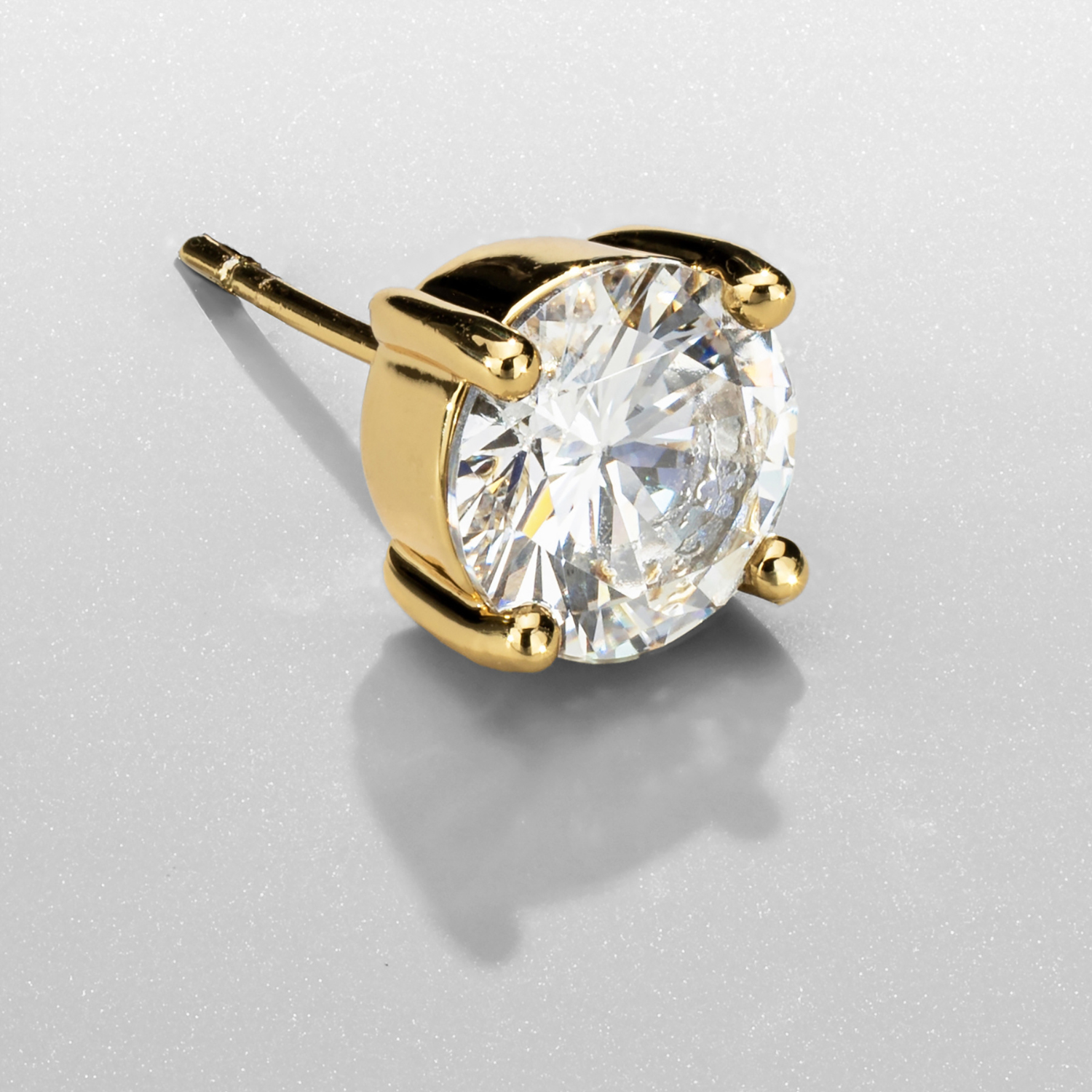 CRAFTDLondon クラフトロンドン ROUND DIAMOND STUD EARRING Round Diamond Stud Earrings (Gold)