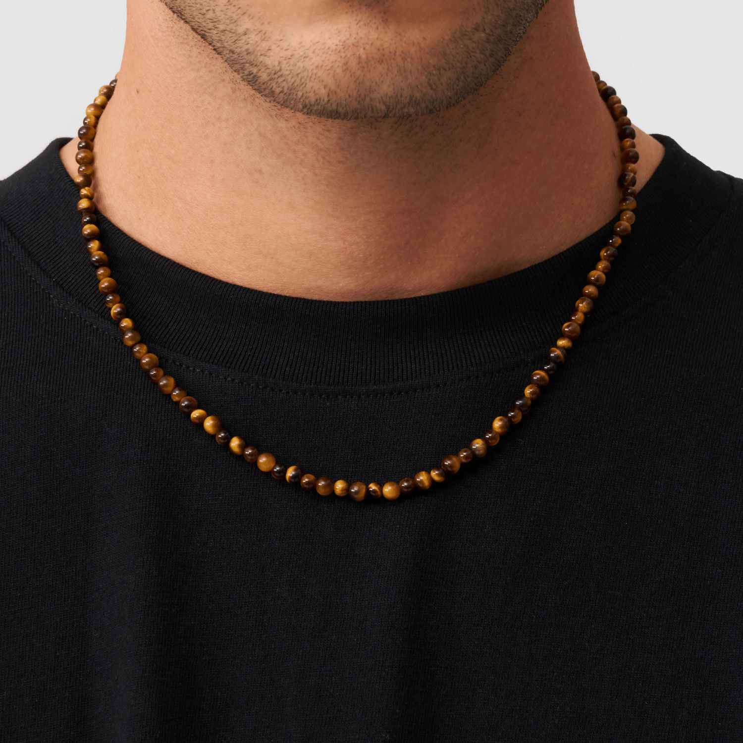 送料税込【CRAFTD London】Tigers Eye Beaded Necklace☆国内発 Tigers Eye Beaded Necklace