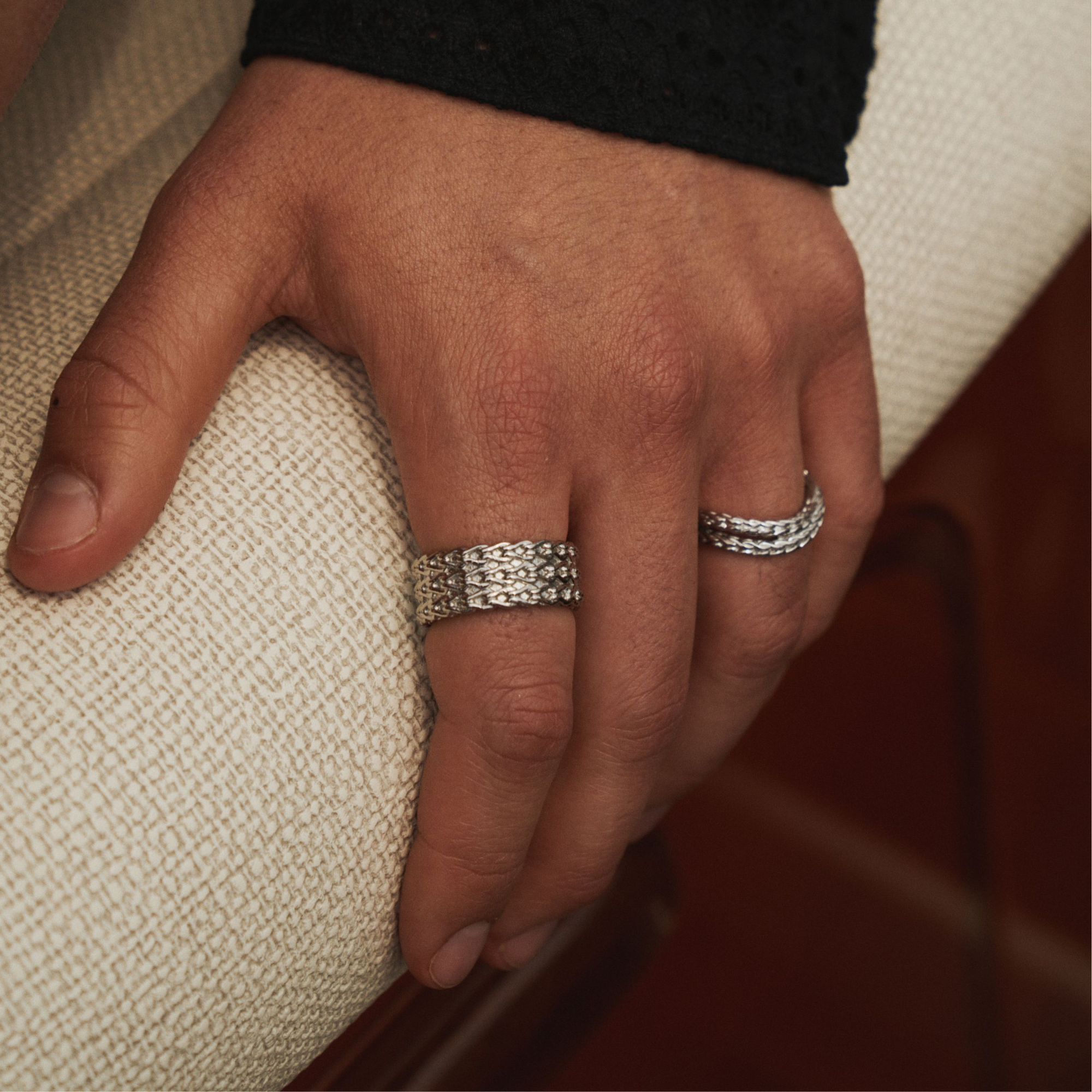 Rope Stack Ring (Silver)