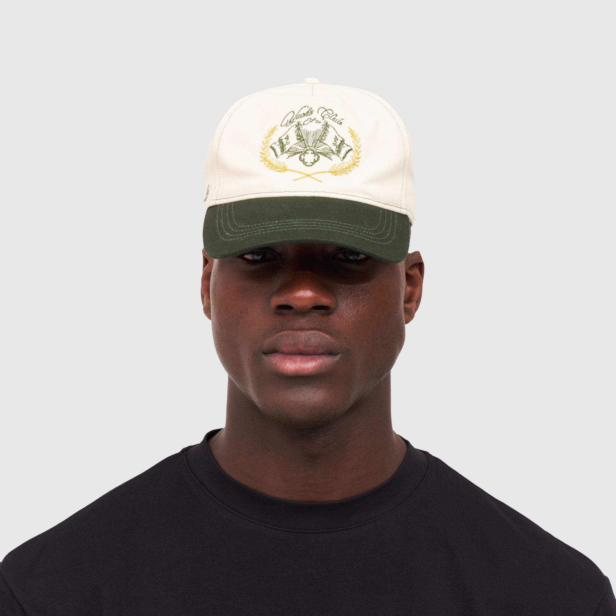 Yacht Club Cap (Cream/Green)