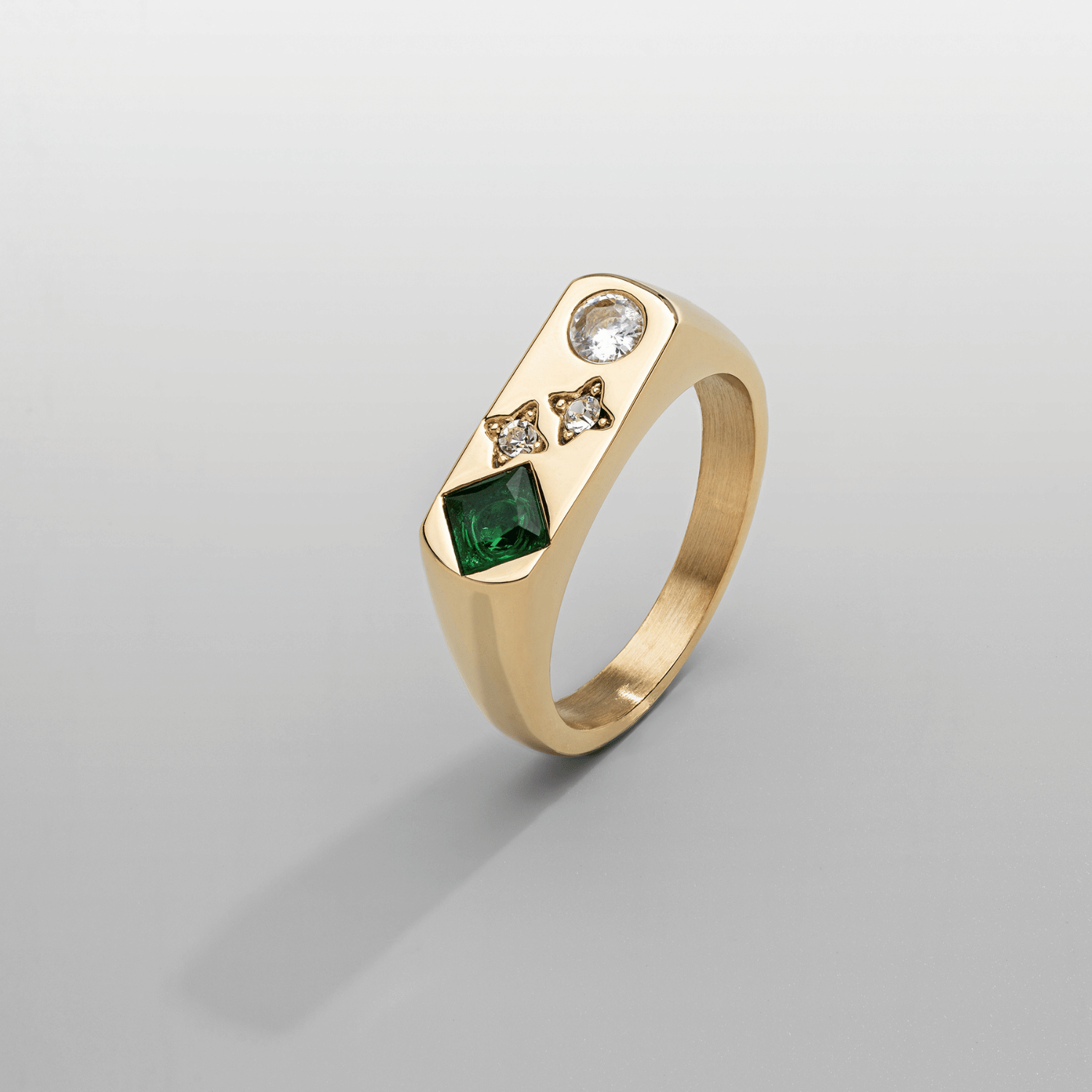 Vintage Stone Signet Ring (Gold)
