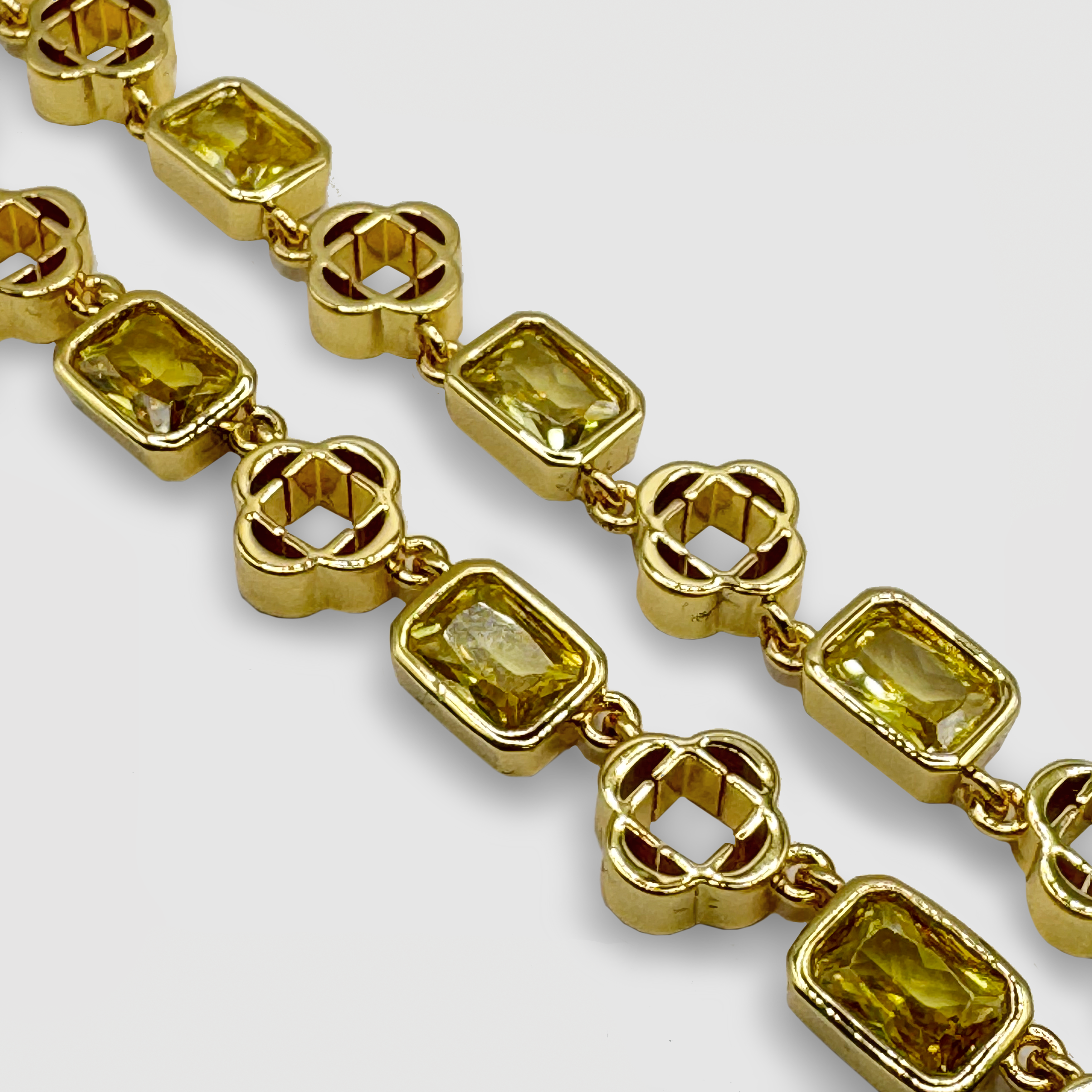 CRAFTD London ネックレス YELLOW GEMSTONE CLOVER NECKLACE Yellow Gemstone Clover Necklace (Gold)