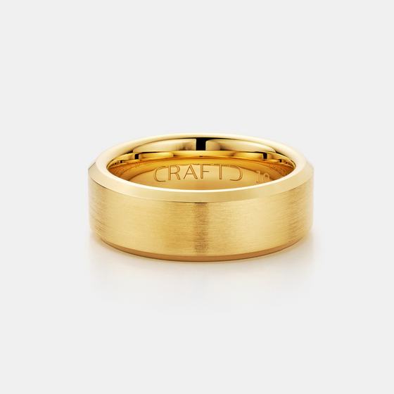 Anello Smussato (Oro) 8mm | Oro Vermeil 18ct