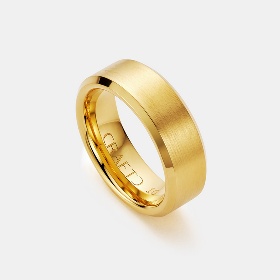 Anello Smussato (Oro) 8mm | Oro Vermeil 18ct