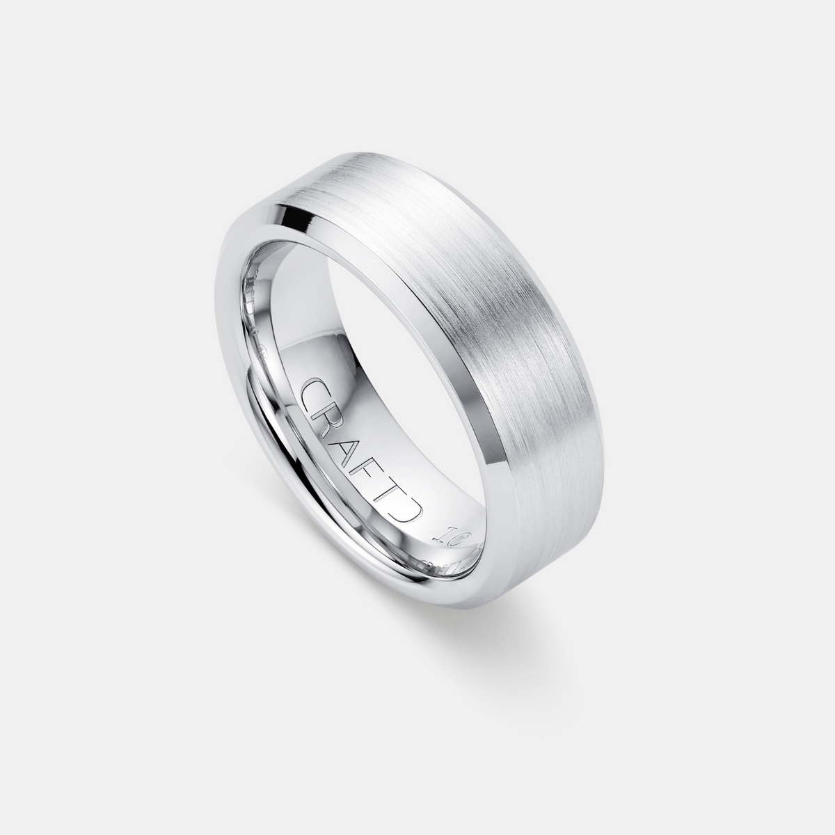 Bevelled Ring (Silver) 8mm | Sterling Silver
