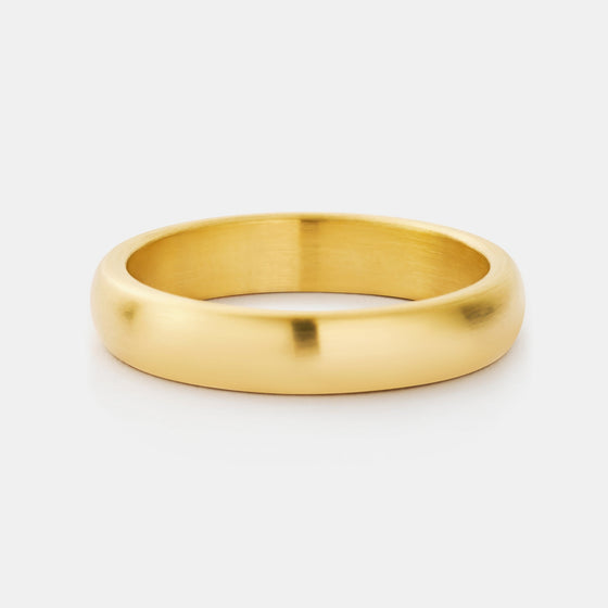 Anillo de Banda Redonda Cepillada (Oro) 5mm