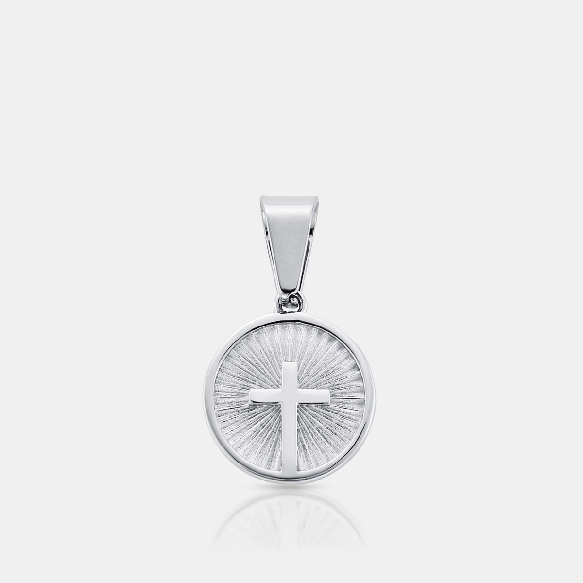 Silver Circle Cross Pendant for Men | CRAFTD London