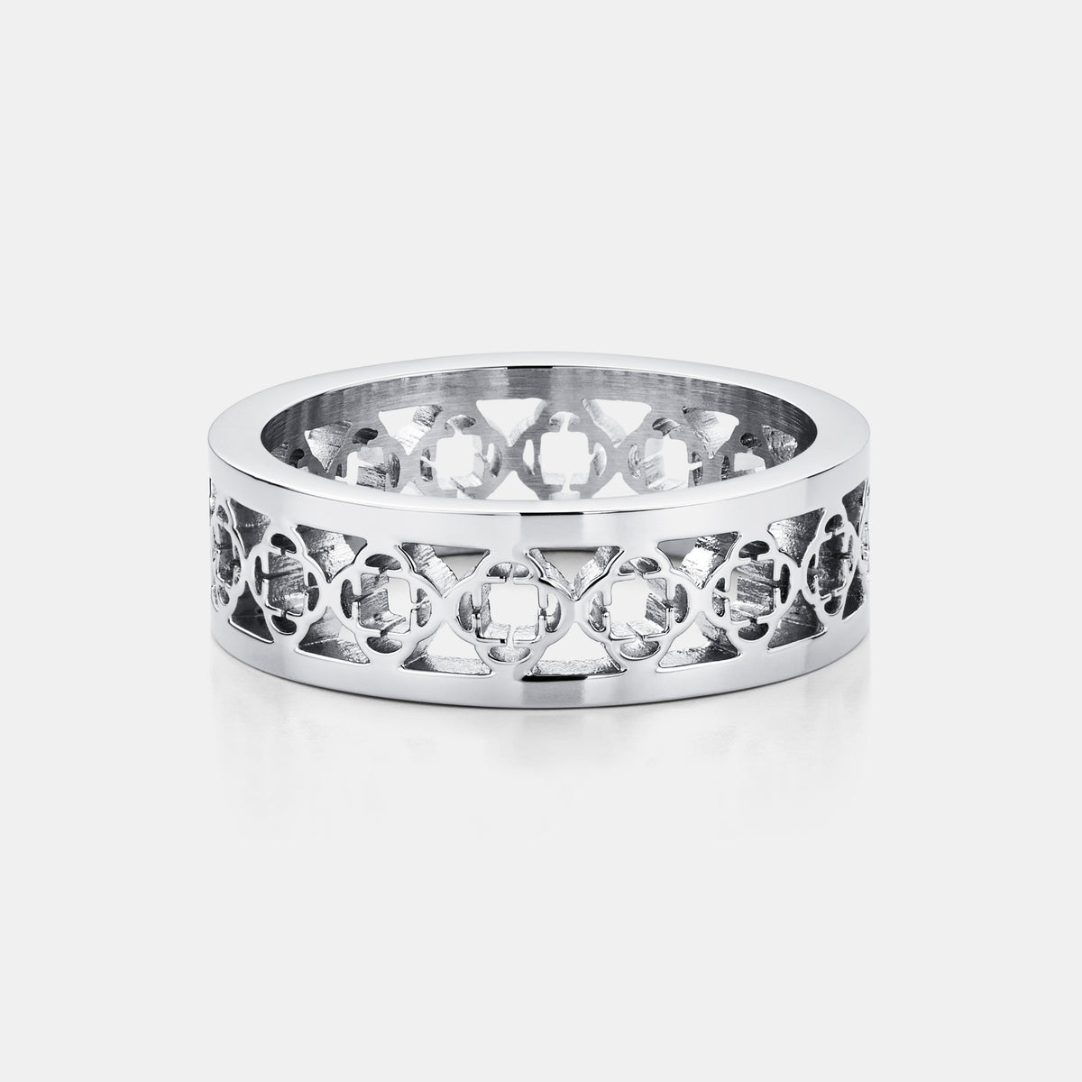 Clover Band Ring (Silver)