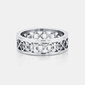 Anillo Banda de Trébol (Plata)