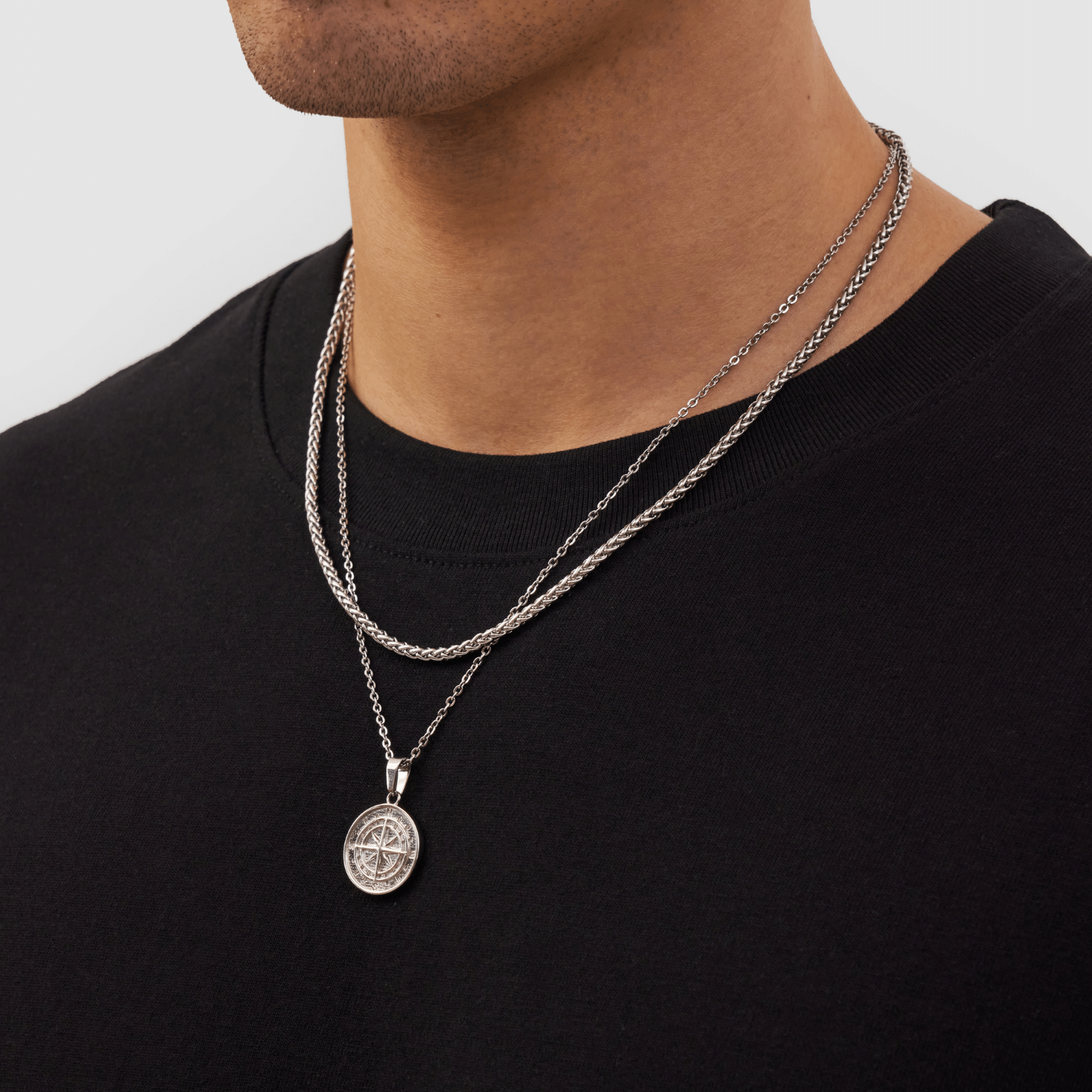 日本未入荷 CRAFTD London COMPASS SET Silver Compass Pendant And Necklace | CRAFTD UK