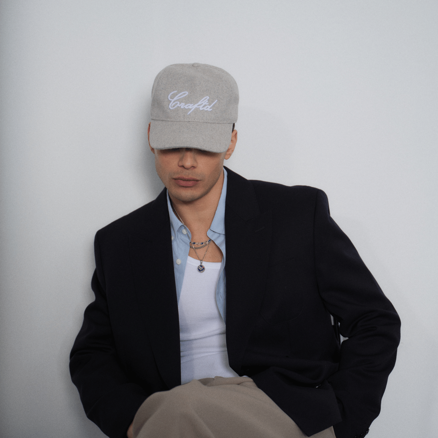 Wool Signature Cap (Grey)