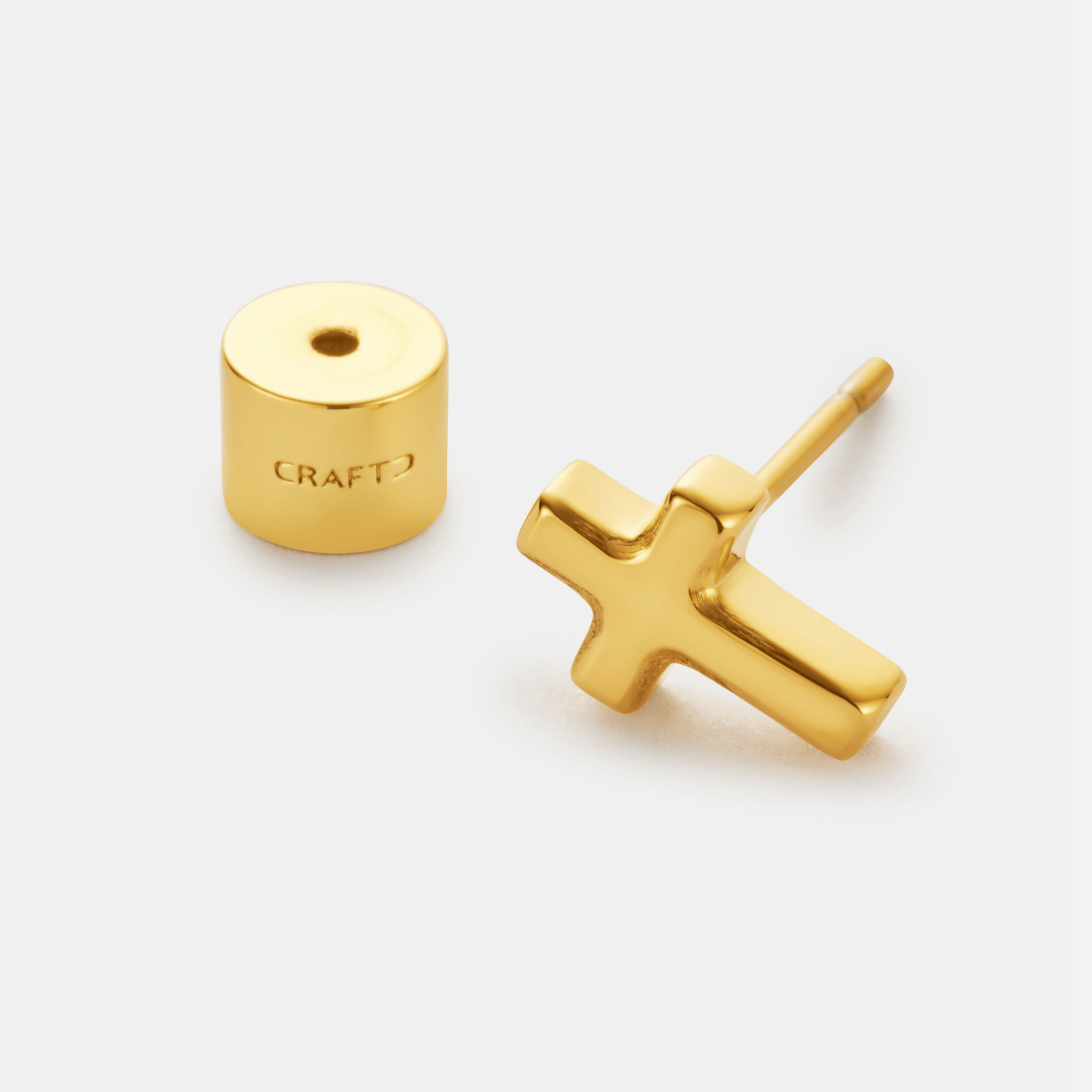 Cross Stud Earring (Gold)