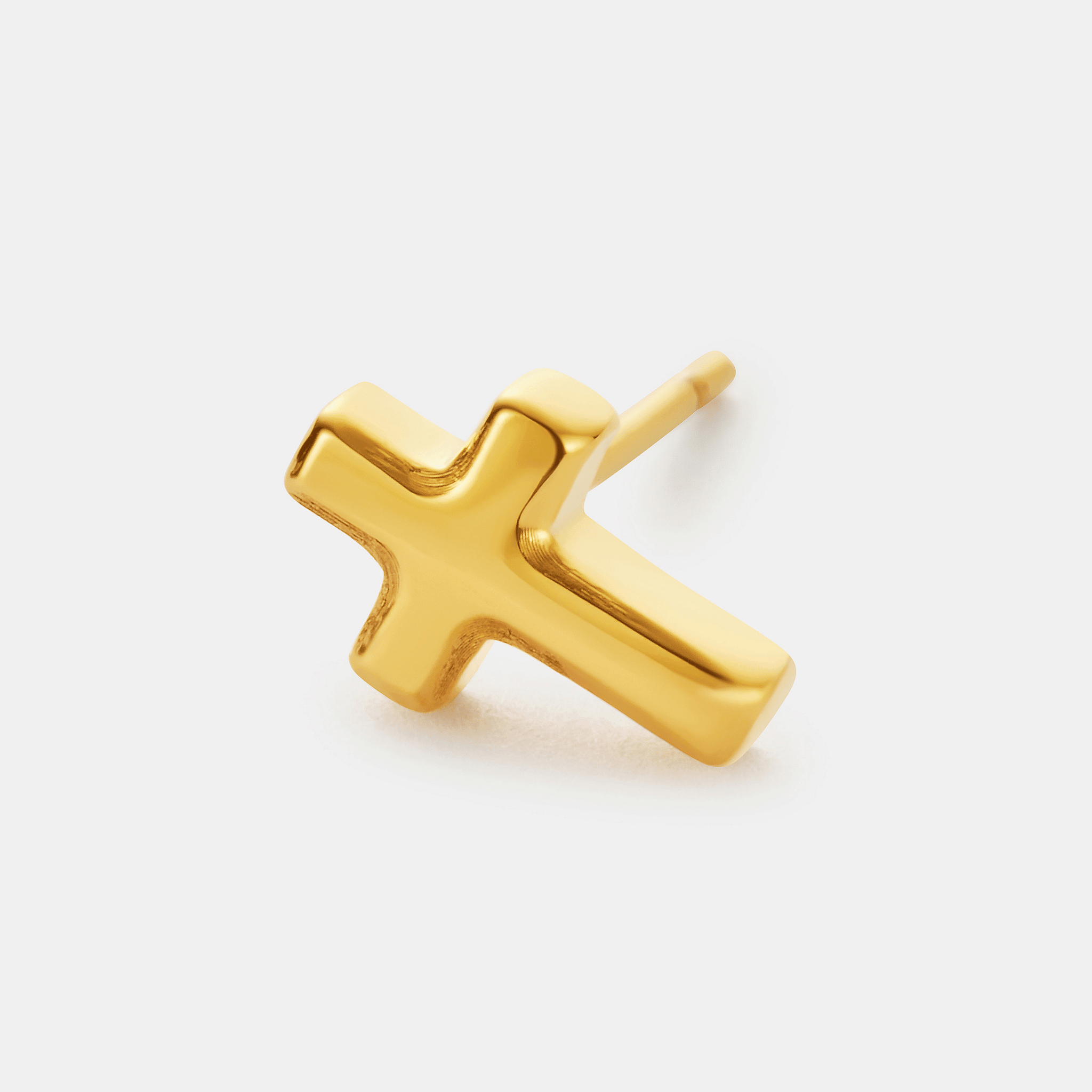 Cross Stud Earring (Gold)