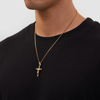 Mens Gold Pendants + Necklaces Mens Gold Pendants + Necklaces