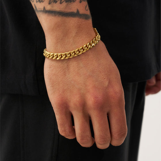 Kubanisches Armband (Gold) 8mm