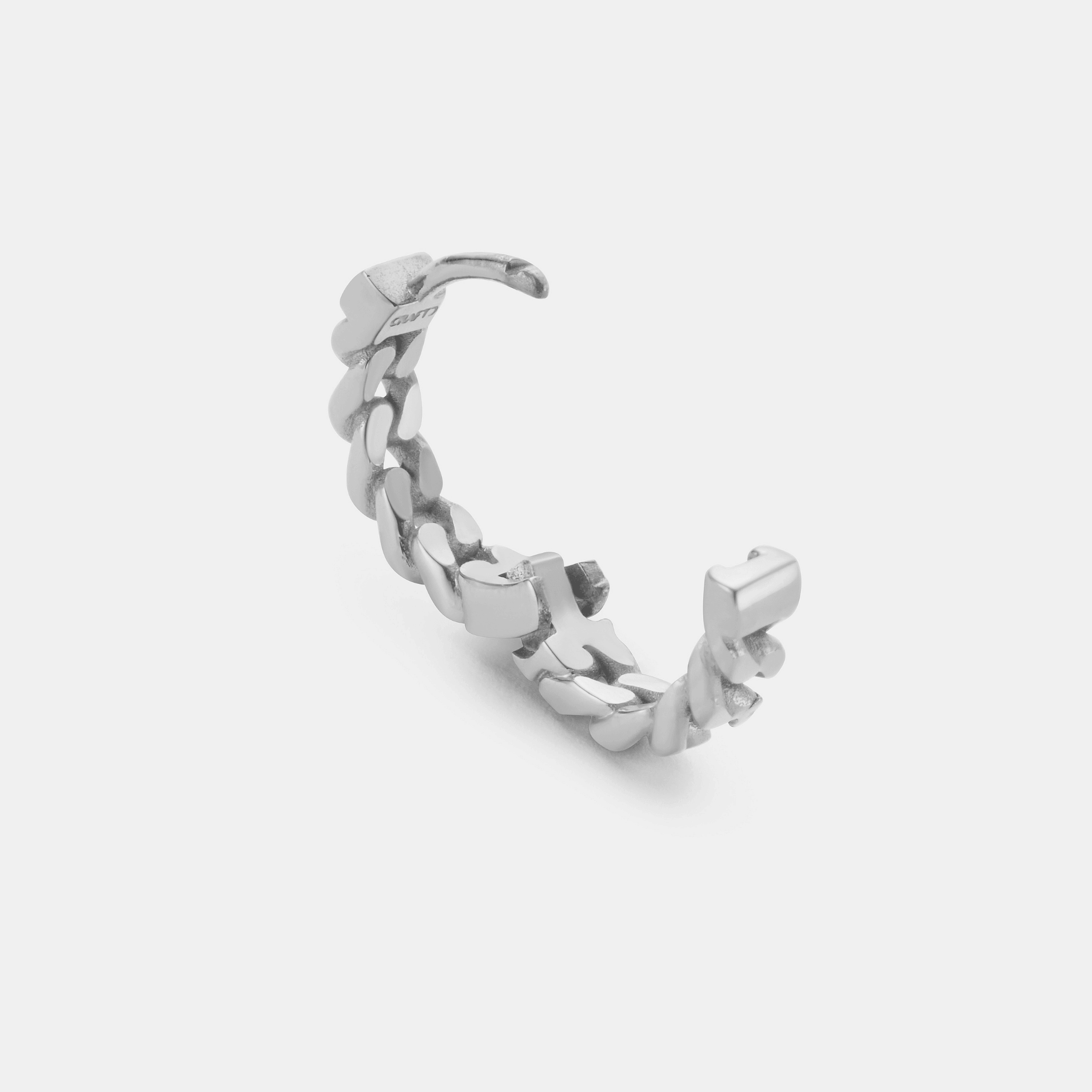 Cuban Hoop Earring (Silver)