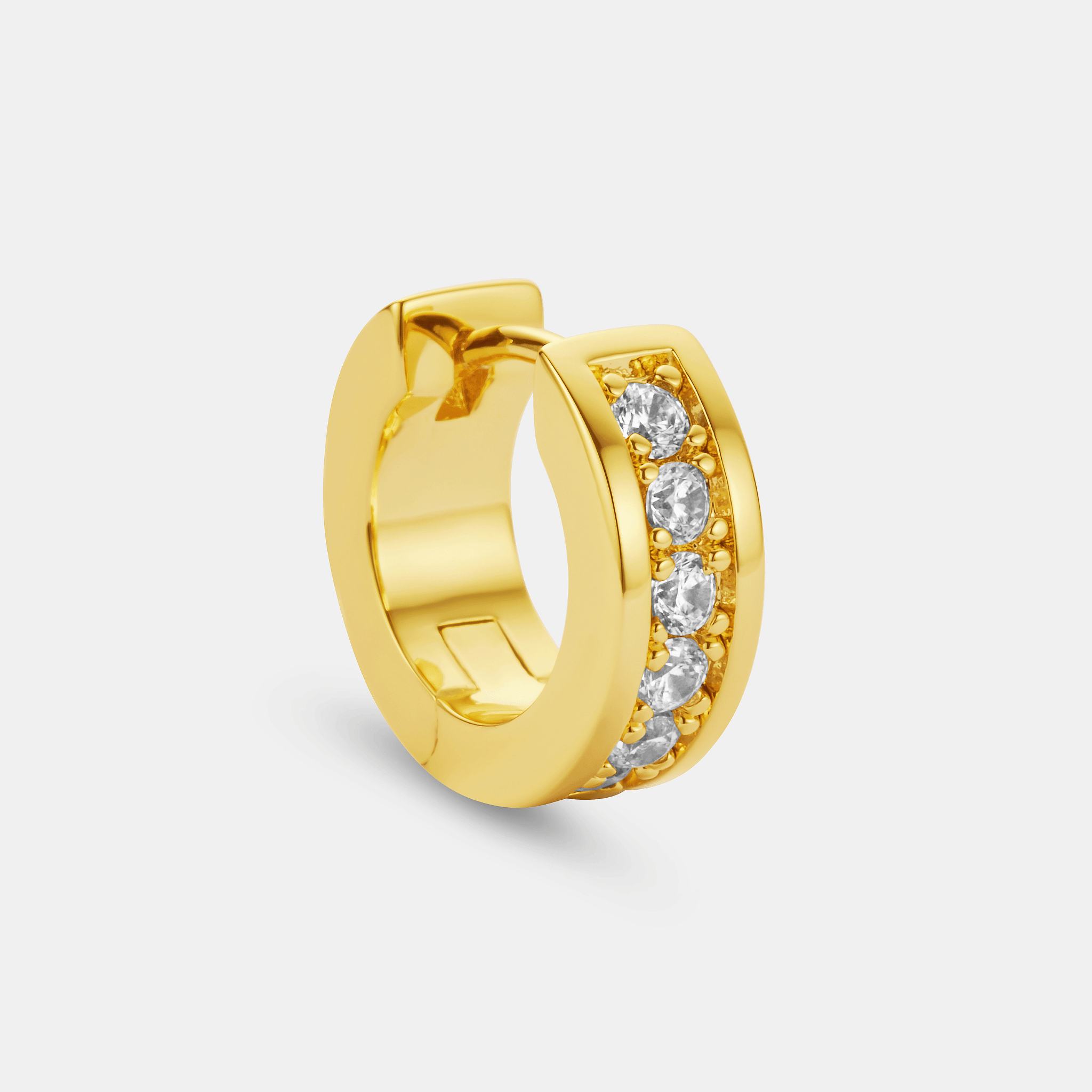 Diamond Hoop Earring (Gold)