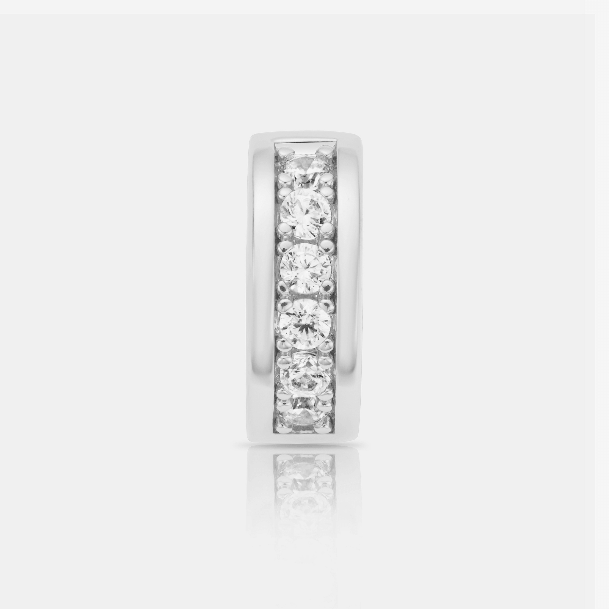 Diamond Hoop Earring (Silver)