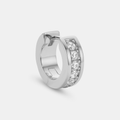 Diamond Hoop Earring (Silver)