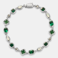 Bracelet en émeraude fondue (argent)