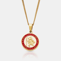 Enamel Saint Christopher (Gold)