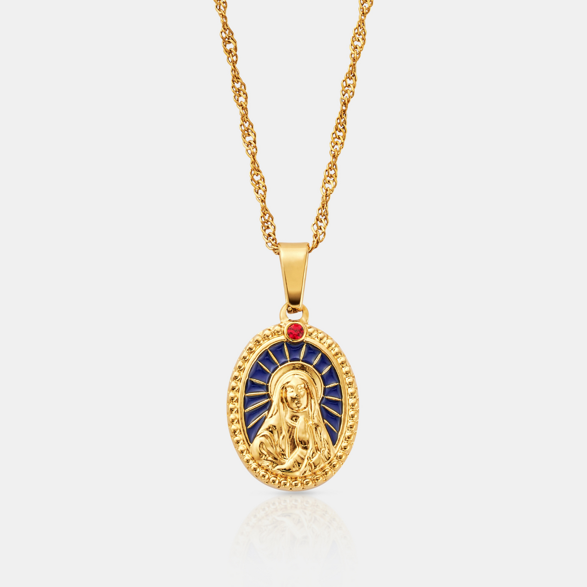 Enamel Virgin Mary (Gold)