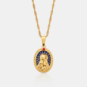Enamel Virgin Mary (Gold)
