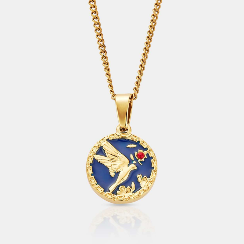 Emaille-Schwalbenanhänger (Gold)