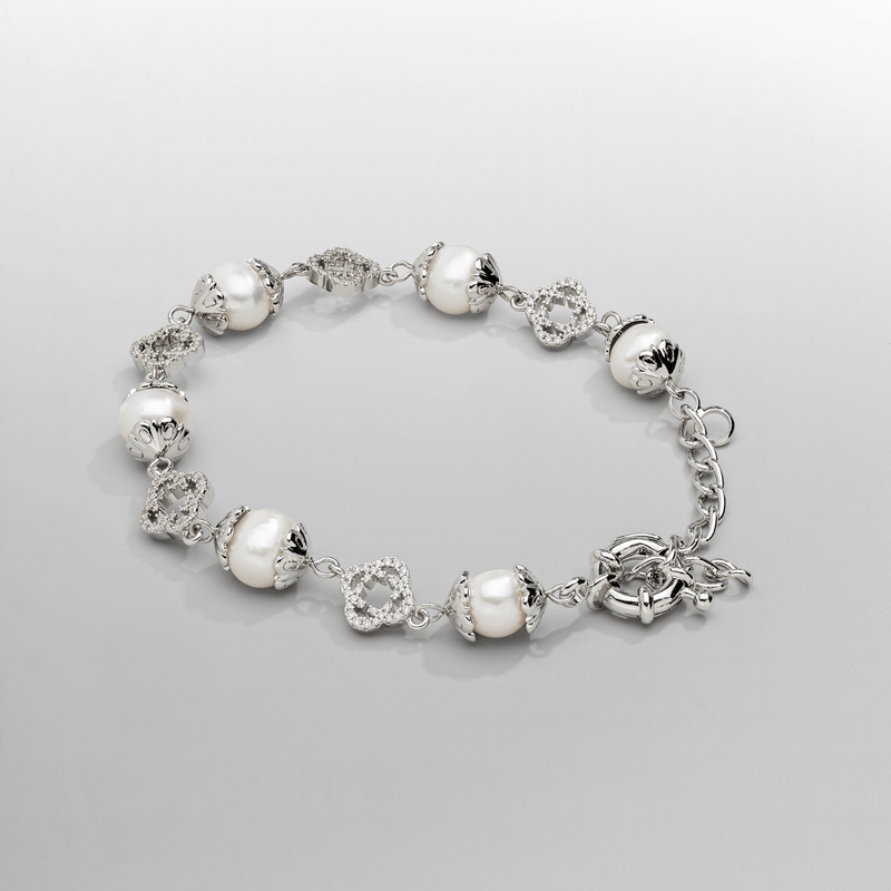 Bracciale filigrana con perle vere (argento)