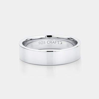 Bague Bande Plate (Argent Sterling) 6mm