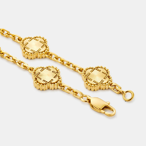 Kleeblatt-Armband (Gold)