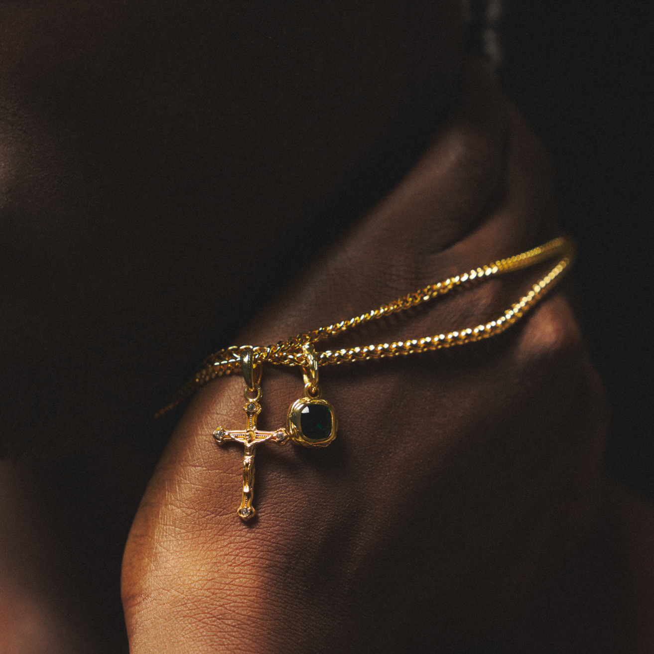 Melted Crucifix (18ct Gold) | Sterling Silver