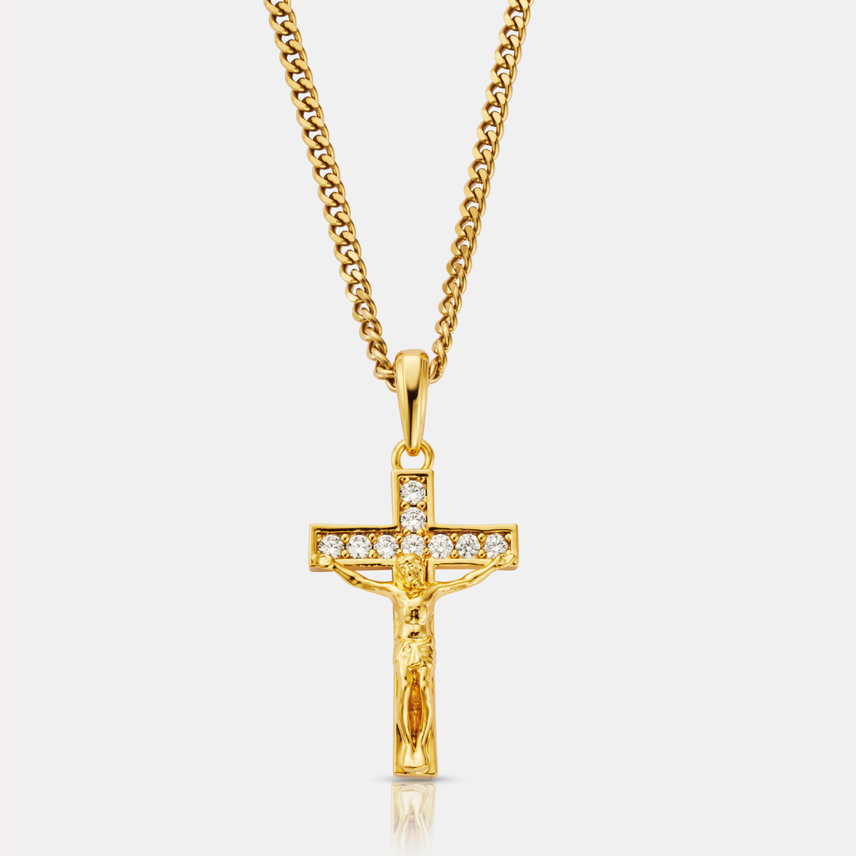 Iced Crucifix (Gold)
