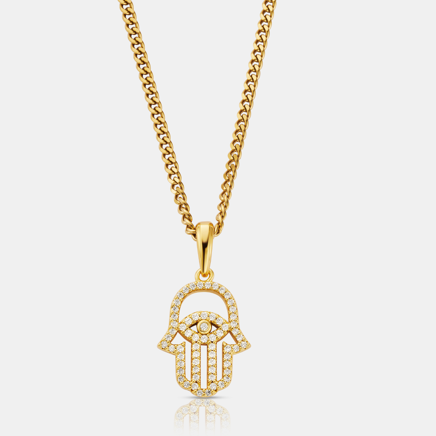 Iced Hamsa (Gold)