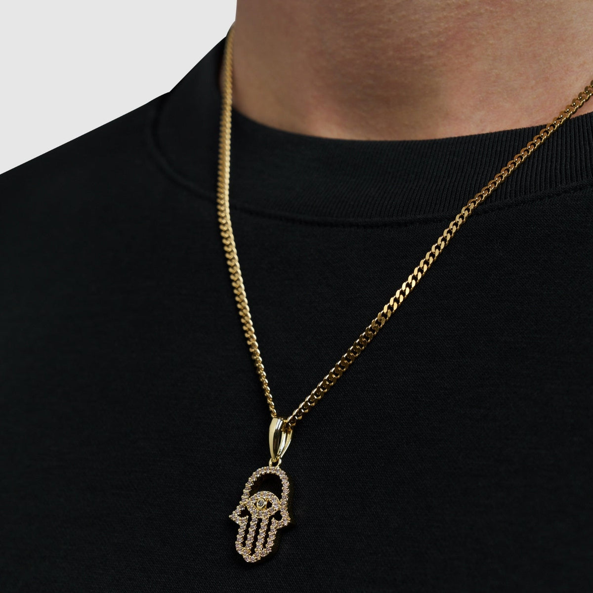 Iced Hamsa (Gold)
