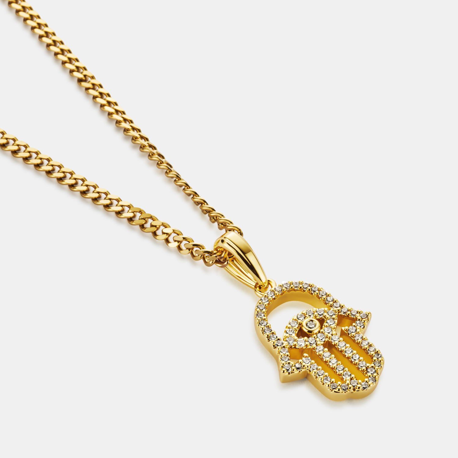 Iced Hamsa (Gold)