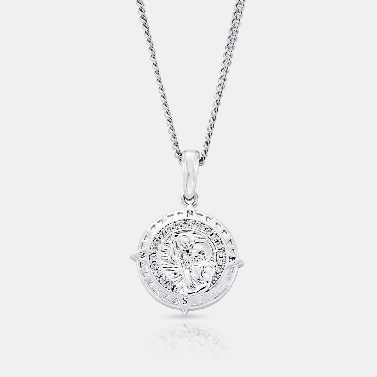 Iced St Christopher (Silver)
