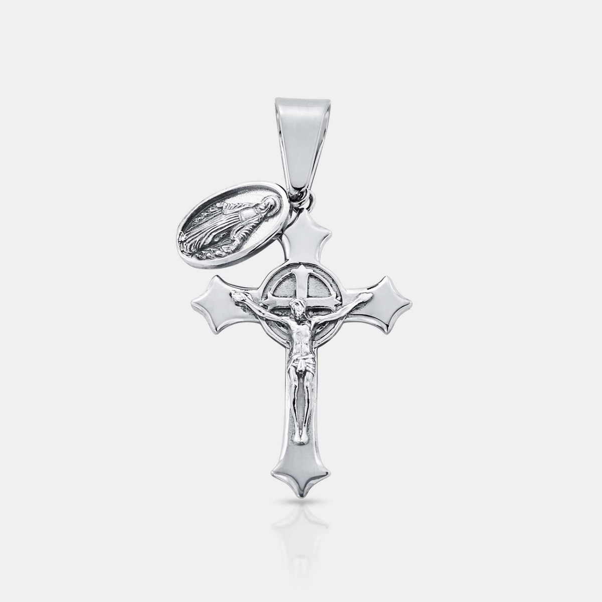 送税込【CRAFTD London】Jesus & Mary Cross Pendant ペンダント Silver Jesus & Mary Cross Pendant for Men | CRAFTD London