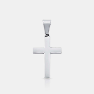 Colgante de cruz latina (Plata)